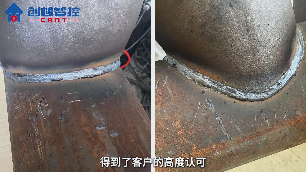 創想激光焊縫跟蹤器適配昌泓機器人實現智能焊接的案例